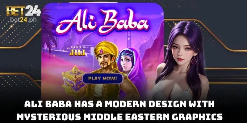 Ali Baba has a modern design with mysterious Middle Eastern graphics